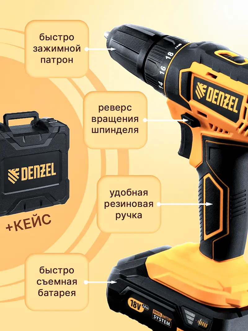 Преимущества шуруповерта Denzel в работе